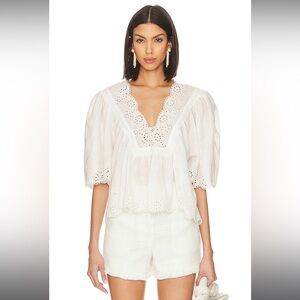 NWT FREE PEOPLE COSTA EYELET TOP❤️